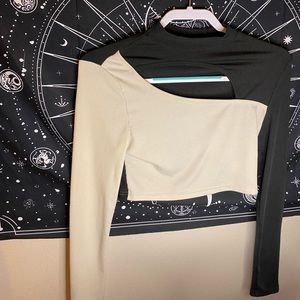 Crop top long sleeve Black and white 🌟